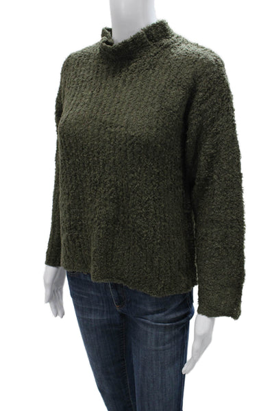 Bitte Kai Rand Women Pullover Green Mock Neck Long Sleeve Acrylic Size S