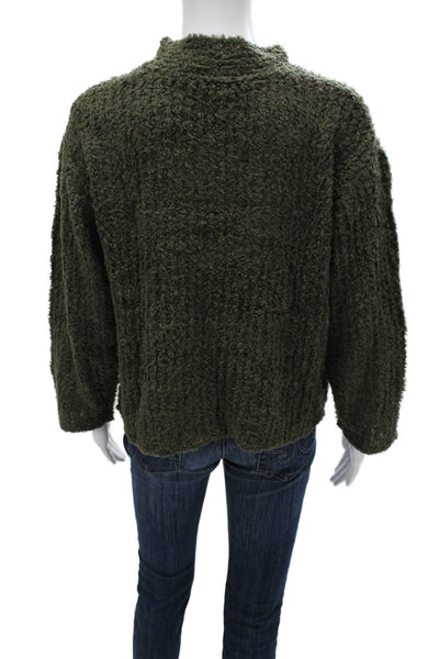 Bitte Kai Rand Women Pullover Green Mock Neck Long Sleeve Acrylic Size S