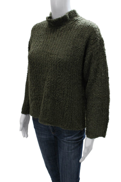 Bitte Kai Rand Womens Pullover Sweater Green Mock Neck Long Sleeve Size XS