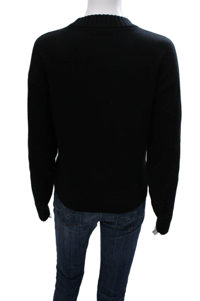 Alashan Women Pullover Wool Floral Crew Neck Long Sleeve Size XL