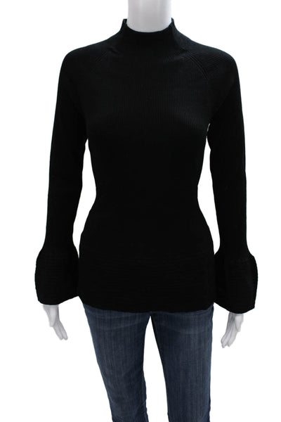 Bitte Kai Rand Women Pullover Black Mock Neck Long Sleeve Size M