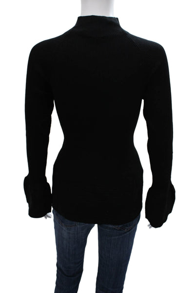 Bitte Kai Rand Women Pullover Black Mock Neck Long Sleeve Size M