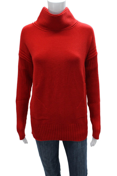 Renuar Women Cowl Neck Red Pullover Long Sleeve Solid Size 2X
