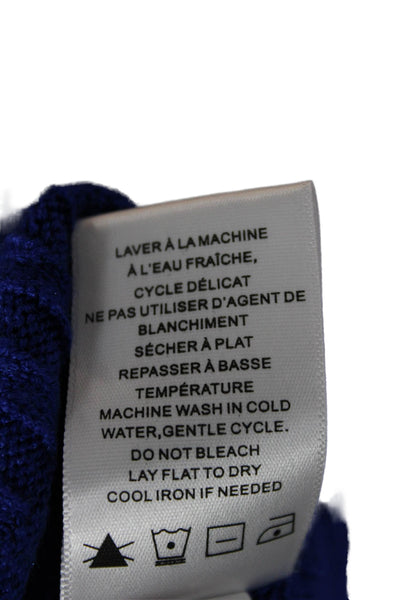 Renuar Women Cowl Neck Pullover Viscose Blue Long Sleeve Size XL