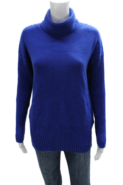 Renuar Women Pullover Sweater Blue Cowl Neck Long Sleeve Size 2X