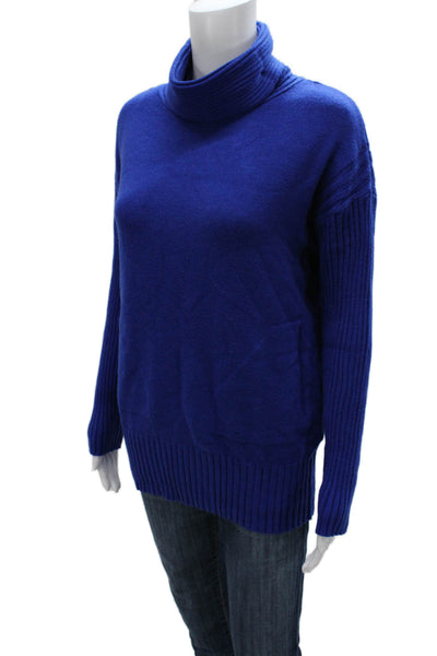 Renuar Women Pullover Sweater Blue Cowl Neck Long Sleeve Size 2X