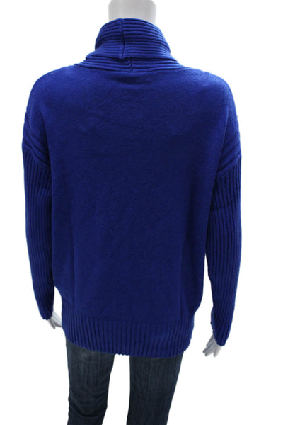 Renuar Women Pullover Sweater Blue Cowl Neck Long Sleeve Size 2X