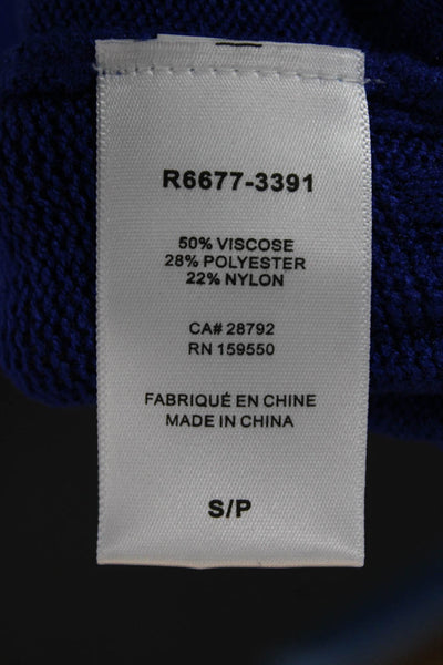 Renuar Womens Pullover Sweater Blue Cowl Neck Viscose Long Sleeve Size S