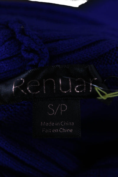 Renuar Womens Pullover Sweater Blue Cowl Neck Viscose Long Sleeve Size S