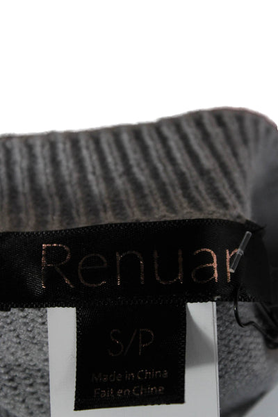 Renuar Womens Pullover Sweater Gray Acrylic Boatneck Long Sleeve Petite Size S