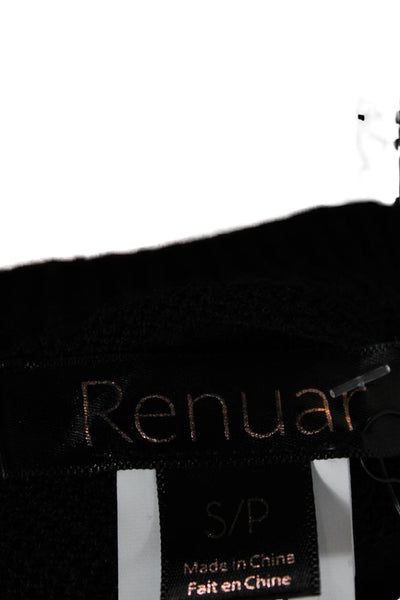 Renuar Womens Pullover Sweater Black Crew Neck Long Sleeve Size S