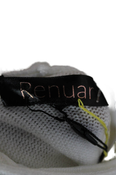 Renuar Women Pullover Cowl Neck Viscose White Long Sleeve Size M