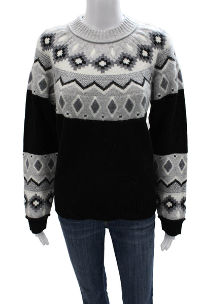 Alashan Womens Merino Wool Fair Isle Pullover Sweater Size M