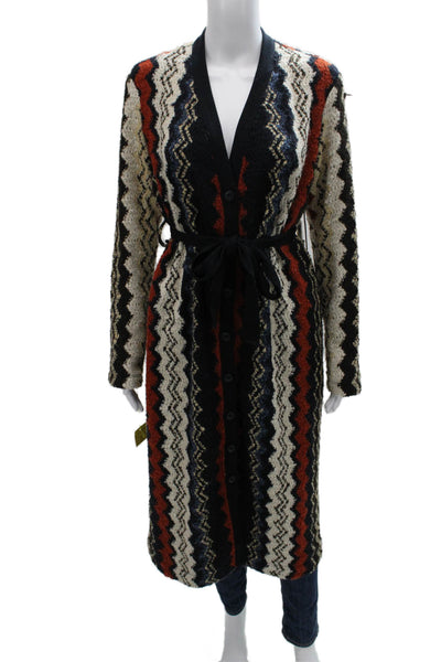 Iris Setlakwe Womens Cardigan Multicolor Geometric Button Size M