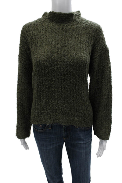 Bitte Kai Rand Women Pullover Sweater Green High Neck Long Sleeve Size M