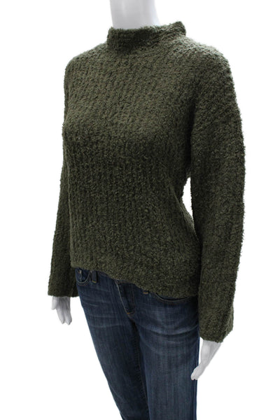 Bitte Kai Rand Women Pullover Sweater Green High Neck Long Sleeve Size M