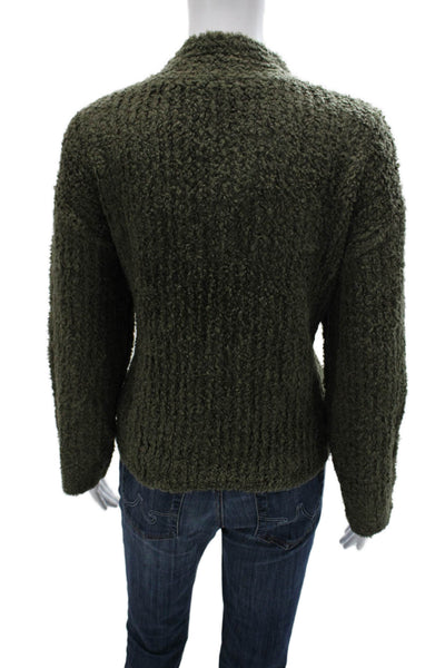Bitte Kai Rand Women Pullover Sweater Green High Neck Long Sleeve Size M