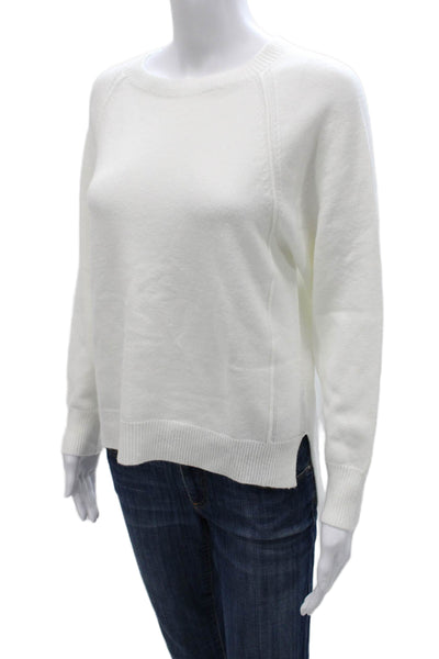 Renuar Womens Pullover Sweater White Crew Neck Long Sleeve Size XS