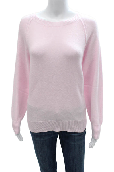 Renuar Women Pullover Sweater Pink Boat Neck Long Sleeve Petite Size S