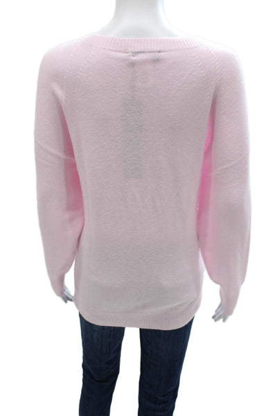 Renuar Women Pullover Sweater Pink Boat Neck Long Sleeve Petite Size S