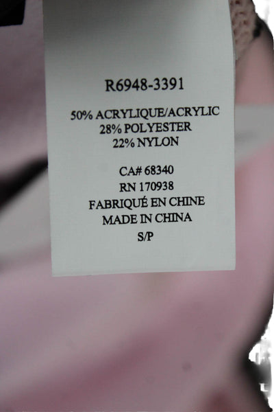 Renuar Women Pullover Sweater Pink Boat Neck Long Sleeve Petite Size S