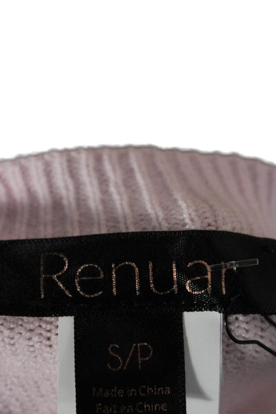 Renuar Women Pullover Sweater Pink Boat Neck Long Sleeve Petite Size S
