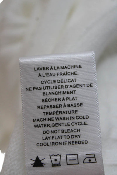 Renuar Women Turtleneck Pullover Sweater White Long Sleeve Petite Size S
