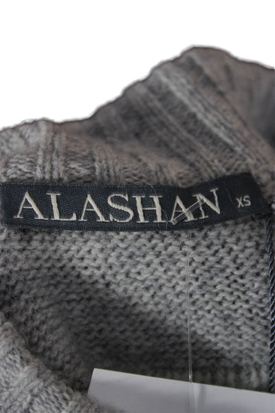 Alashan Women Merino Wool Geometric Crew Neck Pullover Sweater Size XS