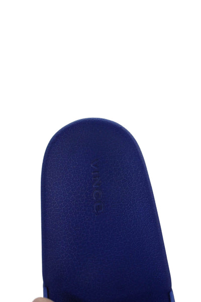 Vince Womens West Coast Slide On Pool Sandals Blue Size 7 Medium