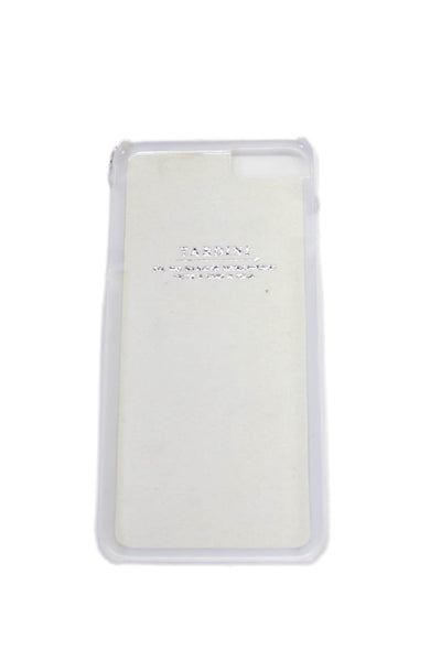 Tardini Unisex Yellow Genuine American Alligator Jewel Large iPhone Case White