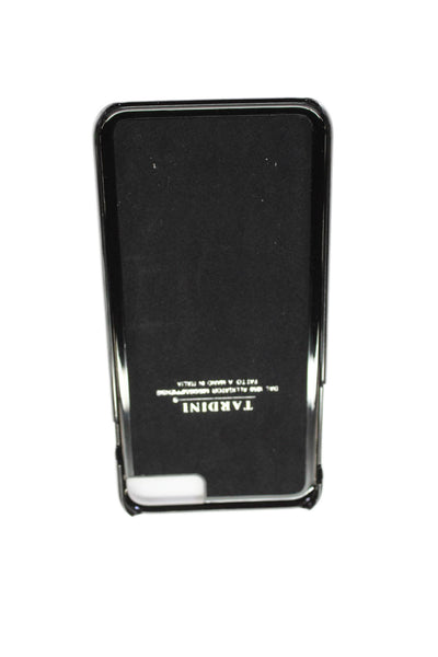 Tardini Unisex Adults Blue Genuine American Alligator Jeweled iPhone Case Black