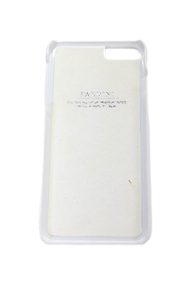Tardini Unisex Black Genuine American Alligator Jeweled Large iPhone Case White