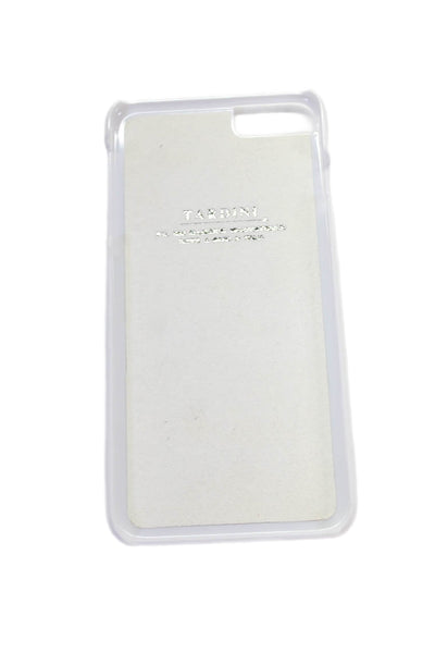 Tardini Unisex Pink Genuine American Alligator Jeweled Large iPhone Case White