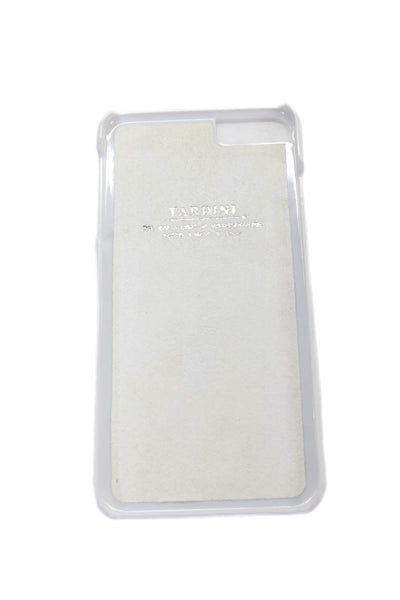 Tardini  Black Genuine American Alligator Geometric Large iPhone Case White