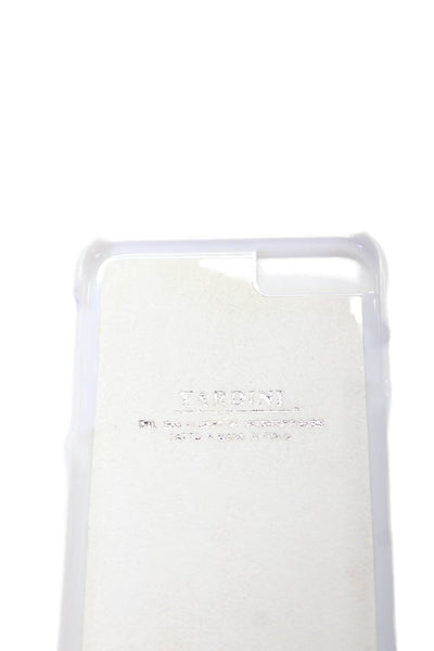 Tardini  Black Genuine American Alligator Geometric Large iPhone Case White