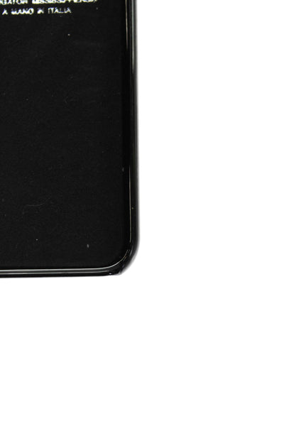 Tardini Unisex Adults Brown Genuine American Alligator Jeweled iPhone Case Black