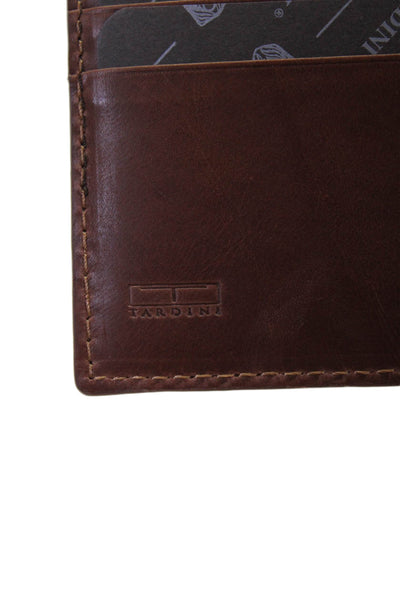 Tardini Mens Genuine American Alligator Bifold Large Wallet Brown