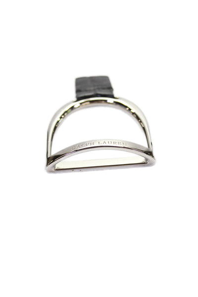 Ralph Lauren Unisex Adults Animal Print Desk + Paper Holder Silver Black