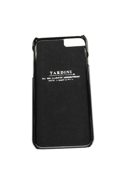 Tardini Unisex Adults Black Genuine American Alligator Jewel iPhone Case Black