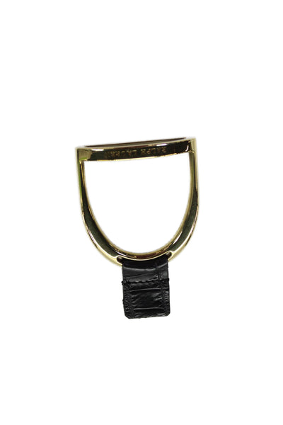 Ralph Lauren Unisex Adults Animal Print Desk + Paper Holder Gold Black