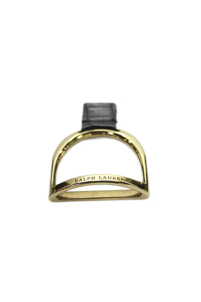 Ralph Lauren Unisex Adults Animal Print Desk + Paper Holder Gold Black