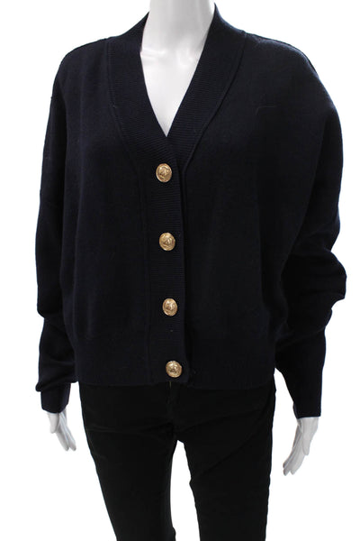 Zara Womens Cardigan Black V-Neck Long Sleeve Polyester Size M