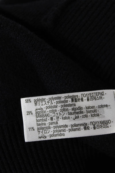Zara Womens Cardigan Black V-Neck Long Sleeve Polyester Size M