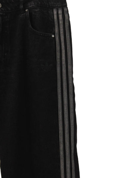 Adidas Unisex Adults Wide-Leg Black Jeans Button Fly Size 29