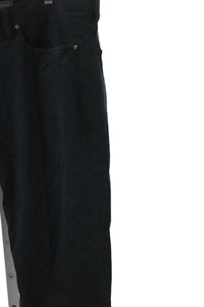 Saks Fifth Avenue Mens Blue Cotton Chino Pants Button Closure Size 36