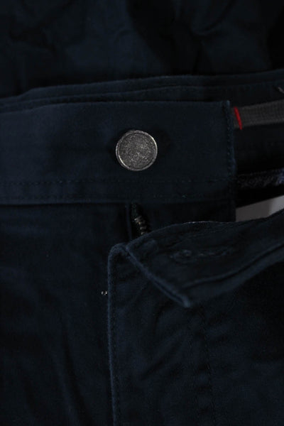 Saks Fifth Avenue Mens Blue Cotton Chino Pants Button Closure Size 36