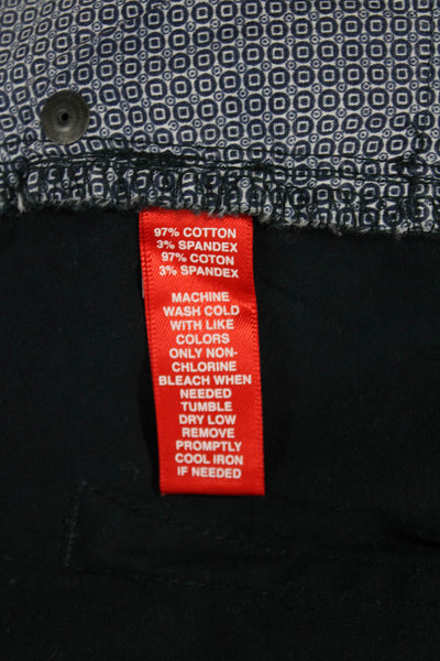 Saks Fifth Avenue Mens Blue Cotton Chino Pants Button Closure Size 36