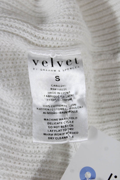 Velvet by Graham & Spencer Womens White V-Neck Long Sleeve Cardigan Size S