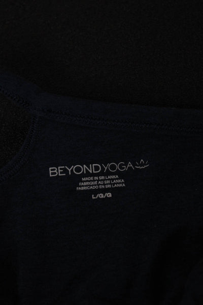 Beyond Yoga Womens Pullover Sports Bra Navy Blue Size Large