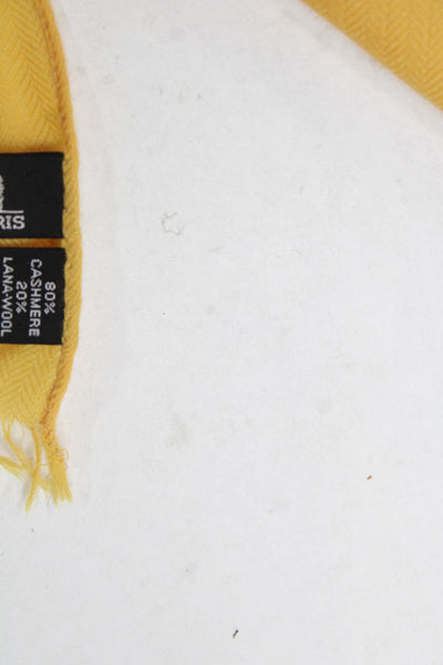 Hermes Womens Cashmere Blend Light Weight Scarf Yellow Size One Size
